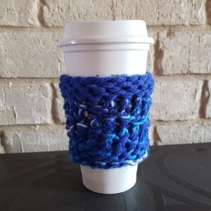 Handmade Knit coffee sleeve or can cozy